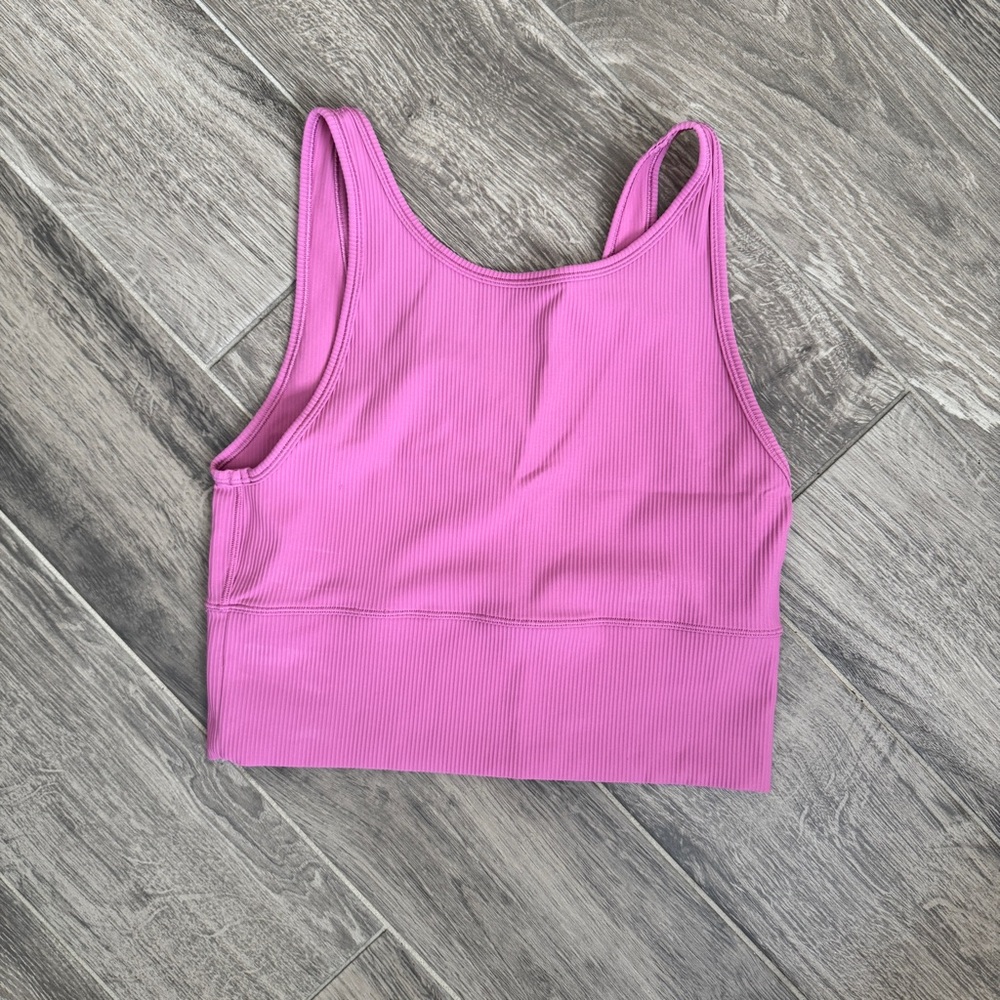 lululemon athletica Pink Ribbed Crop Top